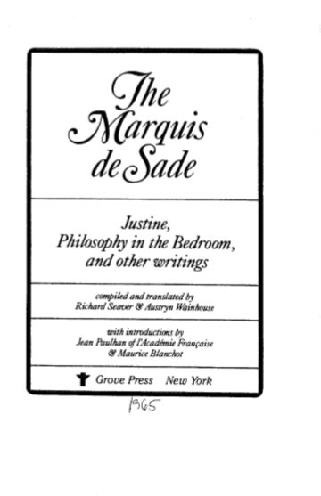 卧房里的哲学pdf|The Bedroom Philosophers : Marquis de Sade